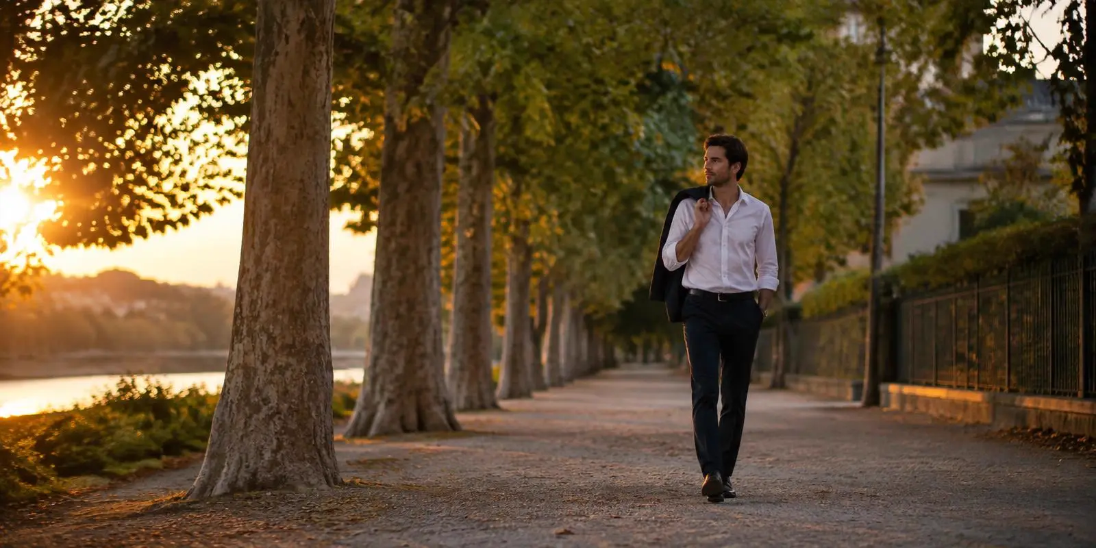 Entrepreneur taking time to think away from the daily pressure of running a company