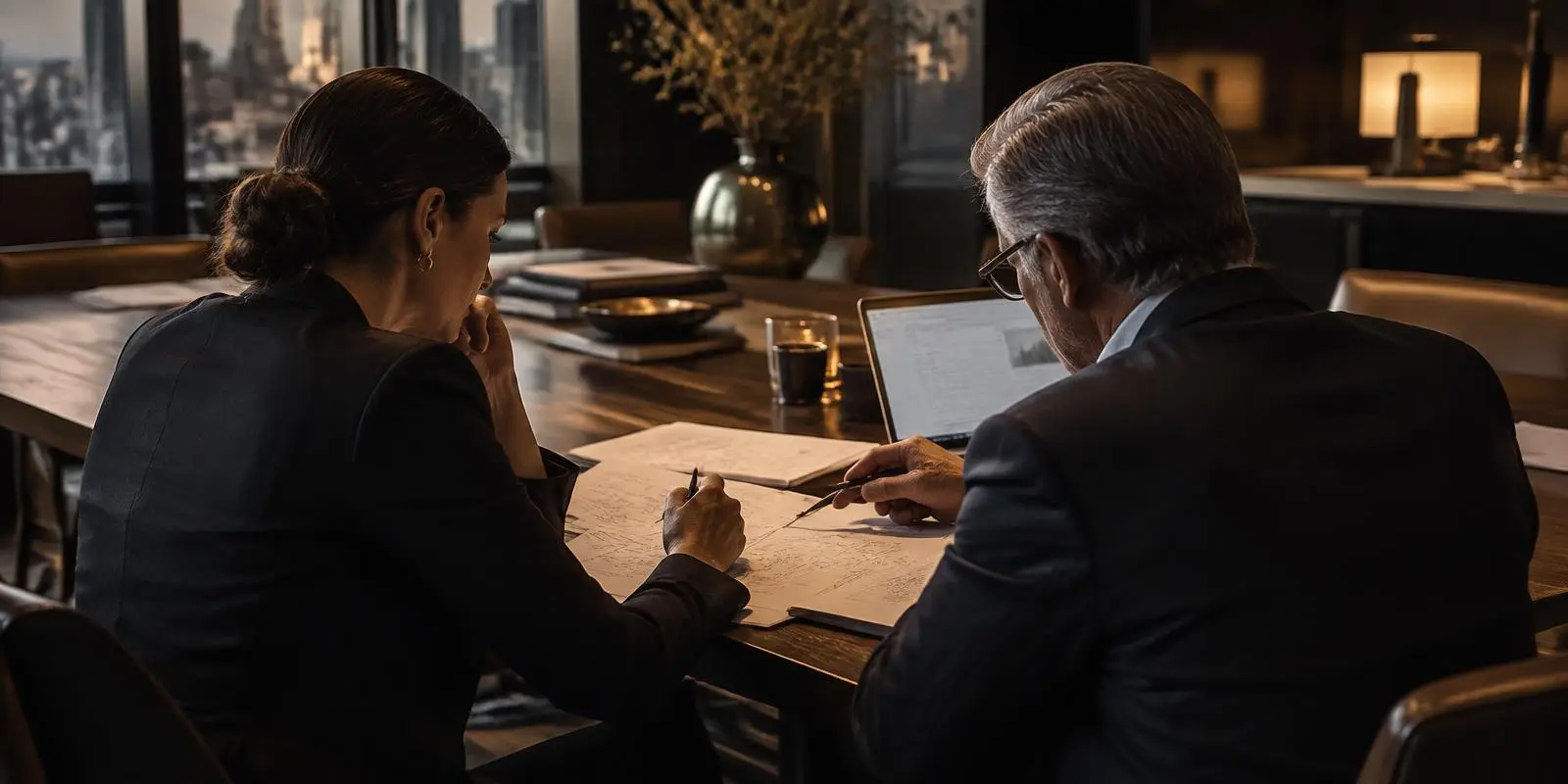 CEO reviewing company priorities and execution plan with an executive advisor