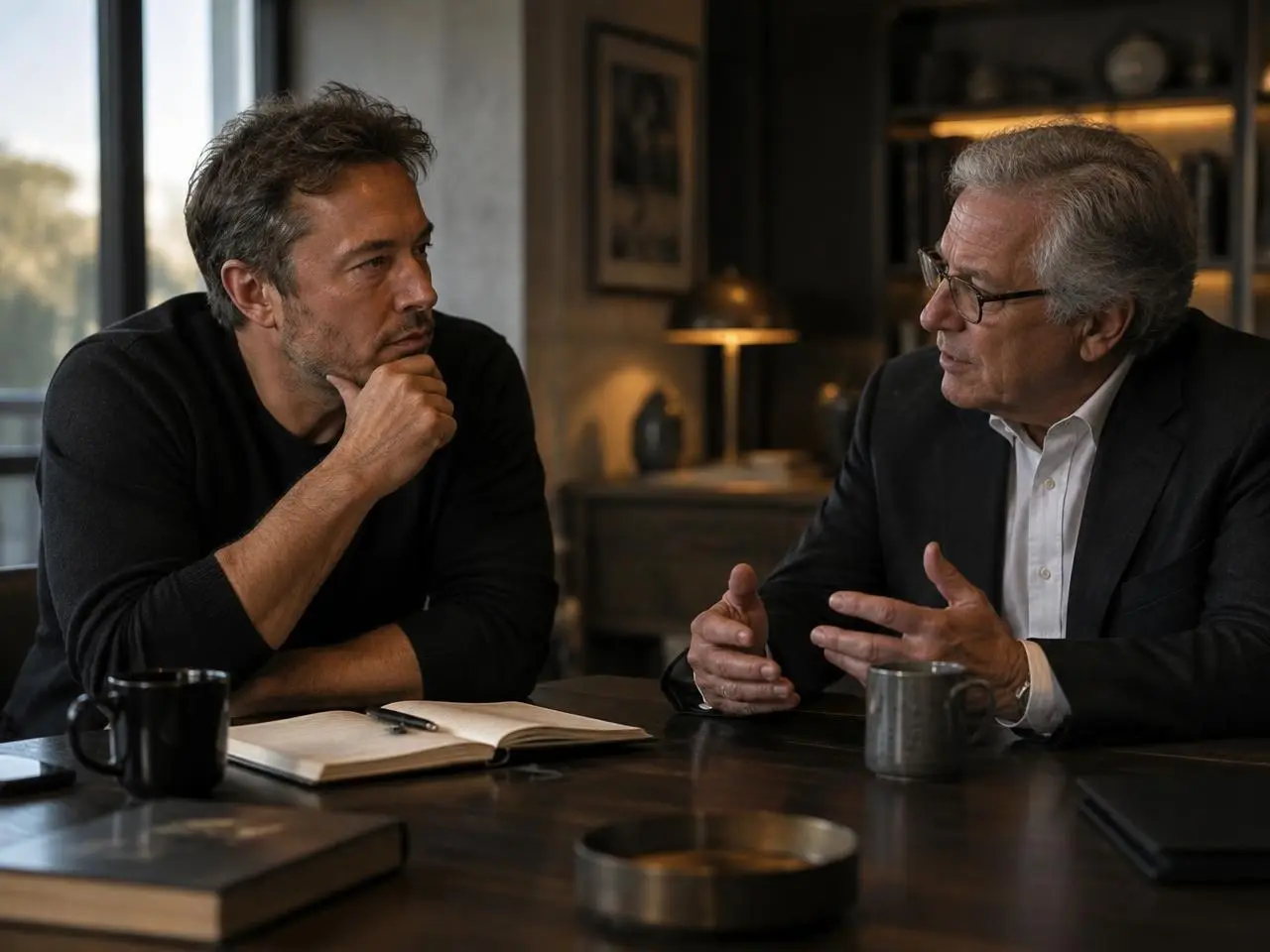 Founder discussing strategy and business priorities with an executive coach