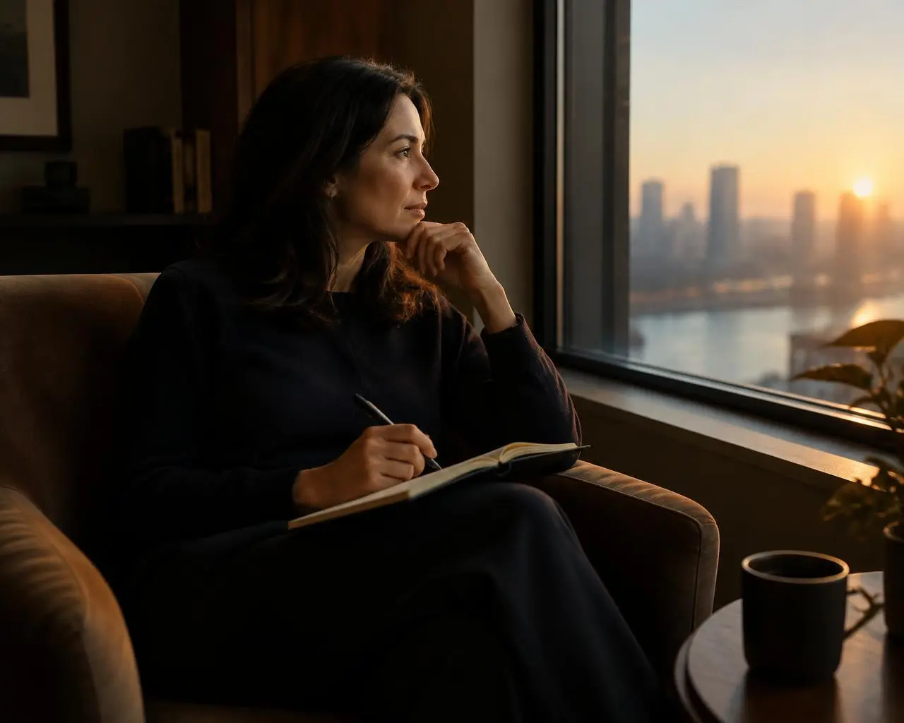 Executive preparing for an important leadership decision